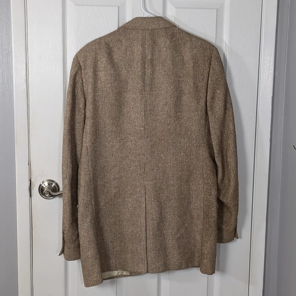 Vintage 70s ACTWU Tweed Double Button Sport Coat by Stanley Blacker‎ for The Bon